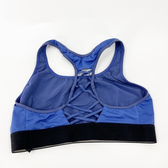 ✅ Victoria's Secret The Player Racerback Sport Bra Size MEDIUM Purple Blue - Picture 3 of 7
